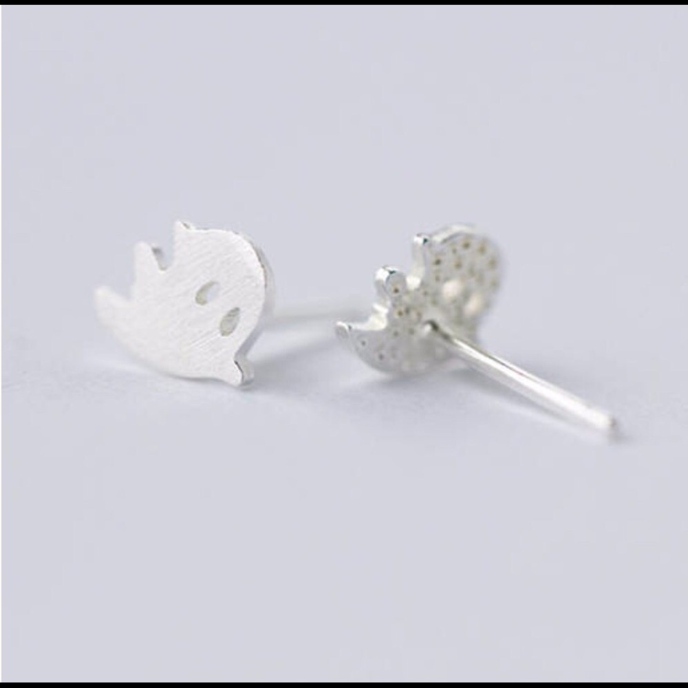 Sterling Silver Ghost Earrings - Picture 2 of 2